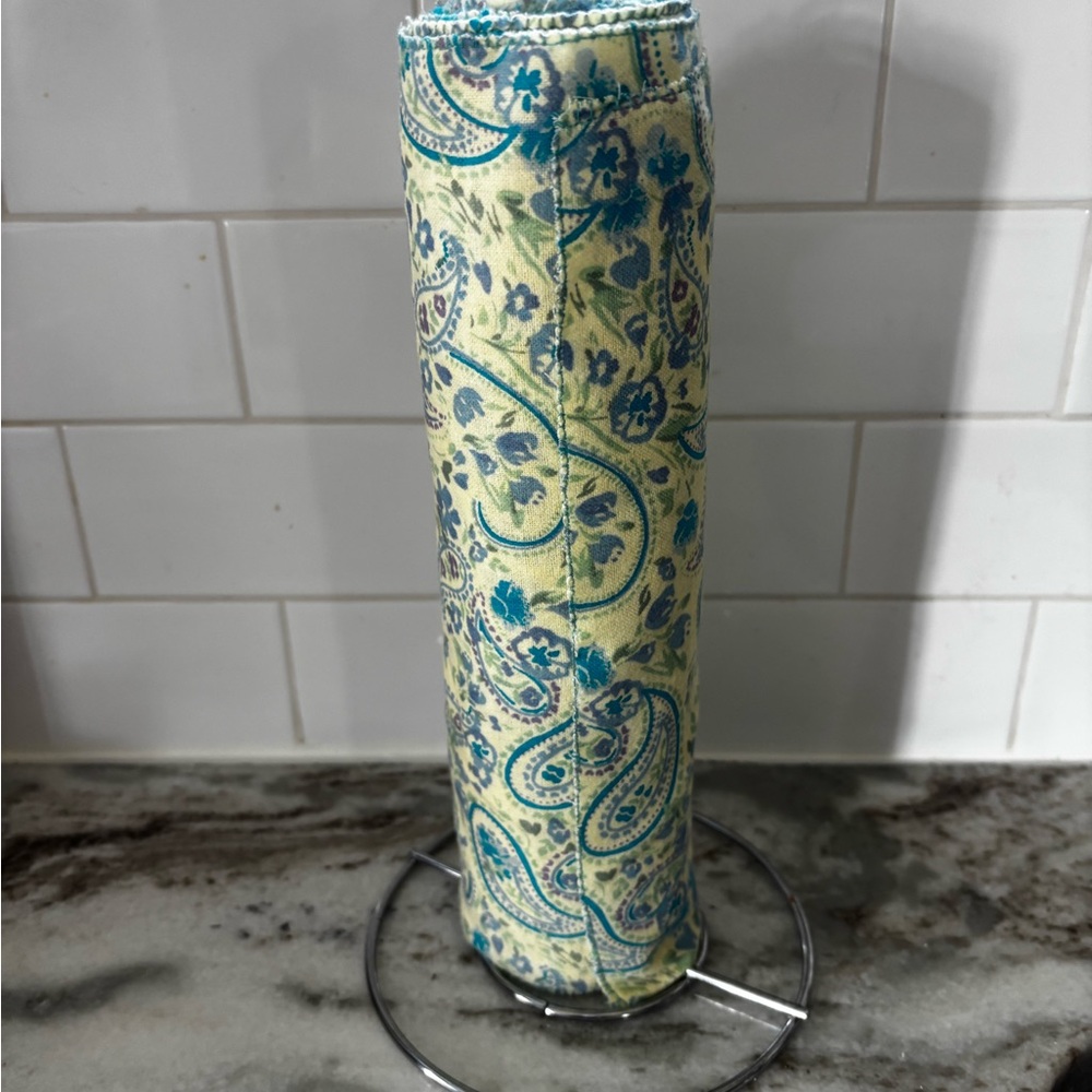 Paisley Kitchen Reusable Paper Towel - Blue and Green